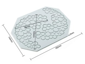 Molde silicona 2 tuiles buble